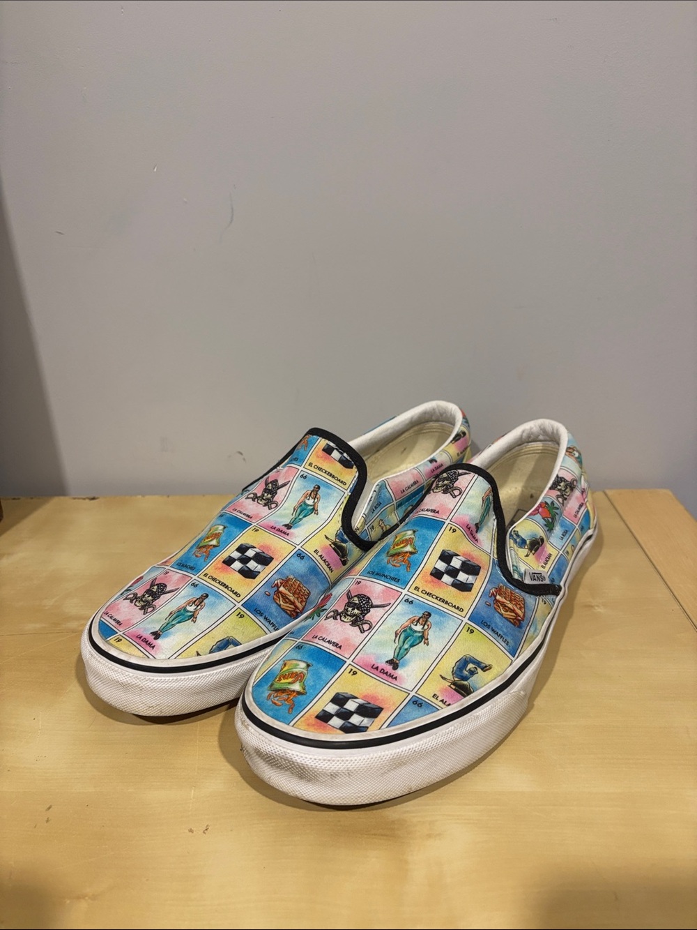 Vans Slip-On Loteria Patchwork in Blue Pink Yellow